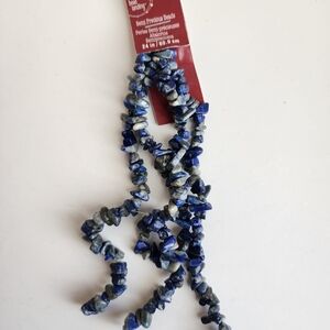 Blue and Gray Semi-Precious Bead Strand, Jewelry Making, Destash